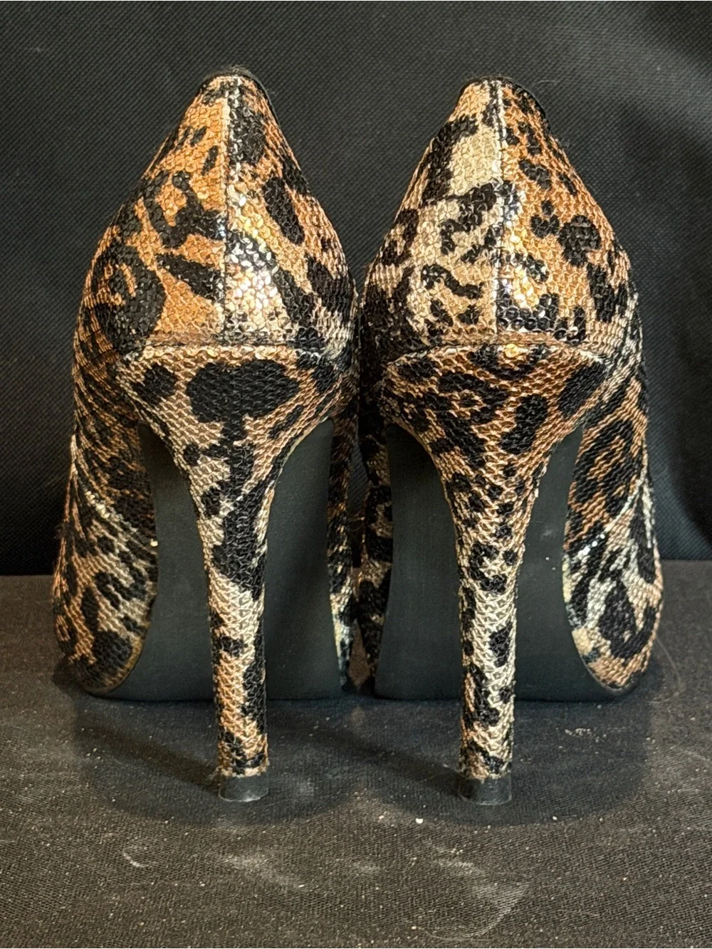 naughty monkey Leopard Print High Heel Pumps in Black and Brown